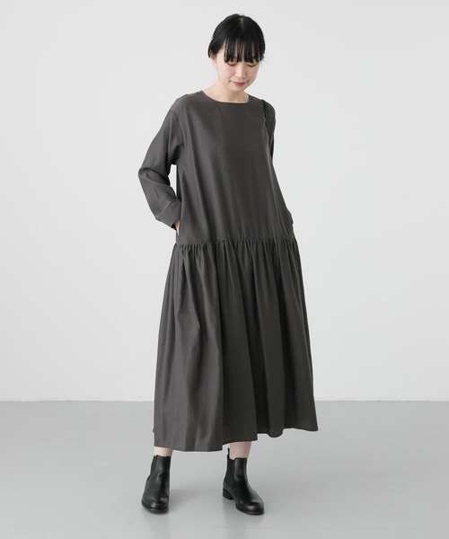 かぐれ（カグレ）の「キュプラコットンギャザーワンピース（ワンピース