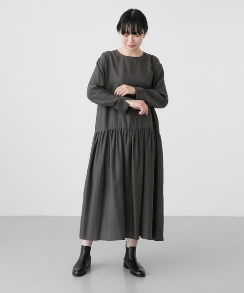 かぐれ（カグレ）の「キュプラコットンギャザーワンピース