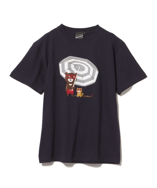 BEAMS T（ビームスティー）の「BEAMS T / パラソル ベアー Tシャツ（Tシャツ/カットソー・メンズ・ホワイト/ネイビー・XL/L/M/S）」の8枚目の写真