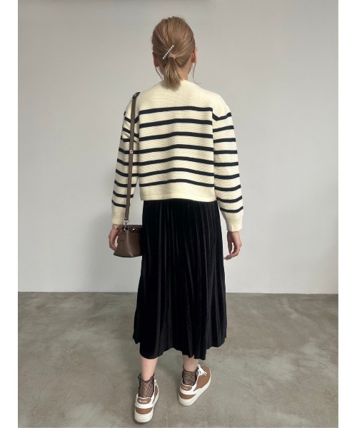 ストライプデザイン カーディガン風ジャケット ZARA】ベーシック ストライプ ジャケット (ZARA/カーディガン