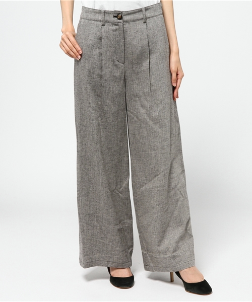 Sheta（シータ）の「ヘリンボーンワイドパンツ（その他パンツ・レディース・ベージュ/グレー・1/0）」の2枚目の写真