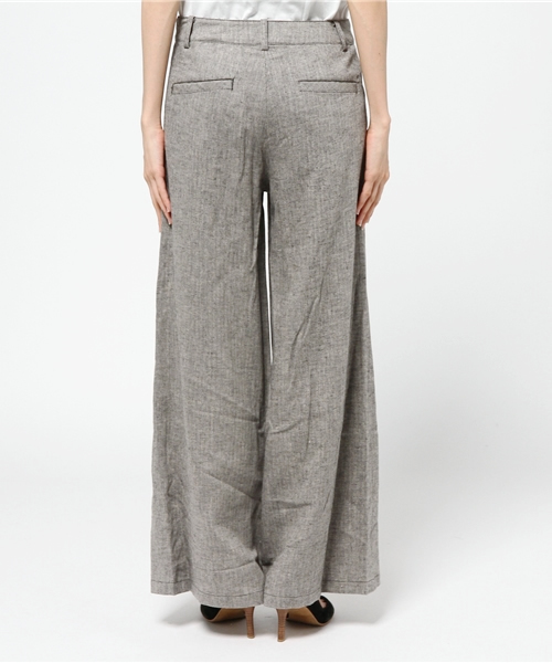 Sheta（シータ）の「ヘリンボーンワイドパンツ（その他パンツ・レディース・ベージュ/グレー・1/0）」の3枚目の写真