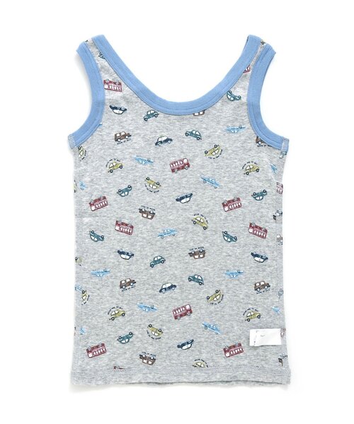 apres les cours（アプレレクール）の「BOYSフライスタンクトップ_前後ろOK（タンクトップ・キッズ・グレー/アイボリー・110/80/100/120/90/130）」の2枚目の写真