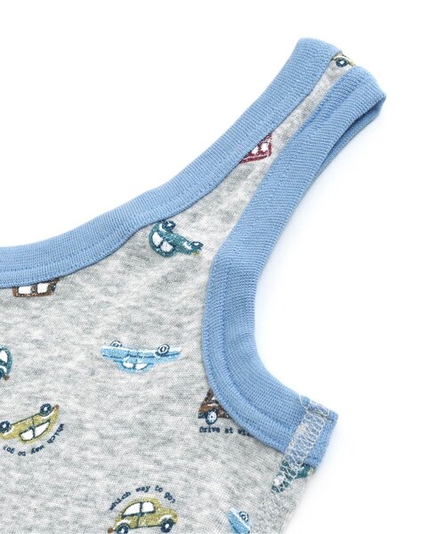 apres les cours（アプレレクール）の「BOYSフライスタンクトップ_前後ろOK（タンクトップ・キッズ・グレー/アイボリー・110/80/100/120/90/130）」の9枚目の写真