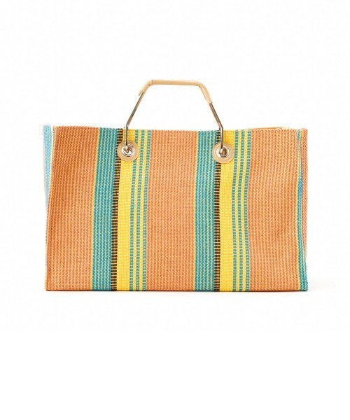 CONTROL FREAK（コントロールフリーク）の「CONTROL FREAK(コントロールフリーク)メタルハンドルストライプトート（トートバッグ・レディース・アイボリー/イエロー/パープル・FREE）」の18枚目の写真