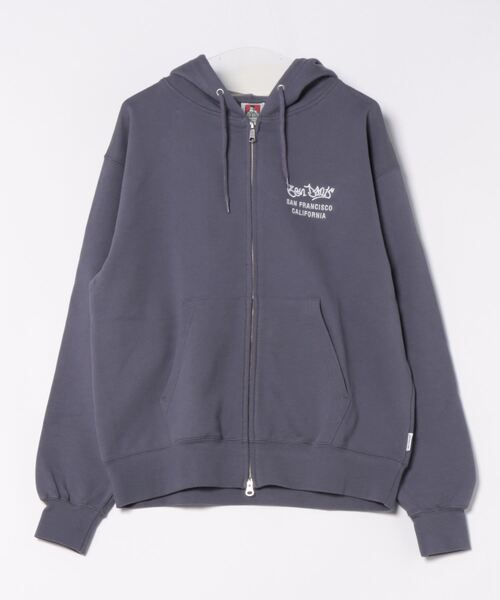 BEN DAVIS(ベンデイビス)の「【BEN DAVIS/ベンデイビス】 バックプリント裏毛フルジップパーカー フーディー ストリート 8ボール ダイス ルード(パーカー・メンズ・ライトパープル/ブラック/グレー・X-LARGE/LARGE/MEDIUM)」の2枚目の写真