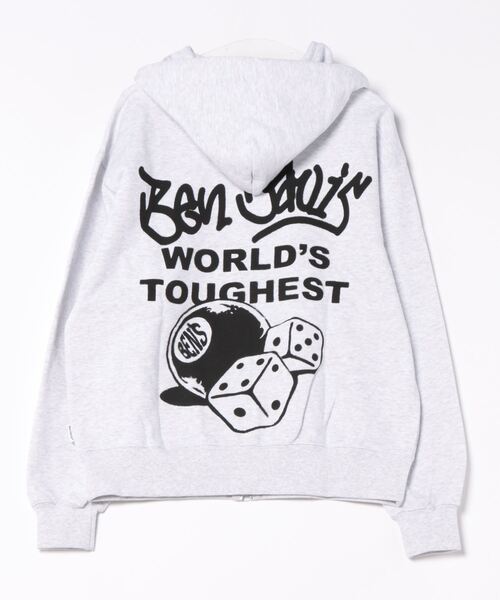 BEN DAVIS(ベンデイビス)の「【BEN DAVIS/ベンデイビス】 バックプリント裏毛フルジップパーカー フーディー ストリート 8ボール ダイス ルード(パーカー・メンズ・ライトパープル/ブラック/グレー・X-LARGE/LARGE/MEDIUM)」の4枚目の写真