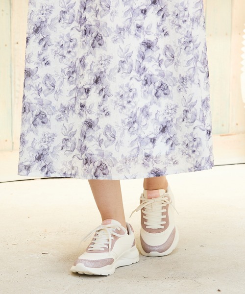 ORiental TRaffic（オリエンタルトラフィック）の「グリッター切替パーツスニーカー OT3732（スニーカー・レディース・ベージュ/ピンク/ホワイト・35/36/37/38/39/40/41/34/42）」の12枚目の写真