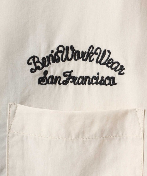 BEN DAVIS（ベンデイビス）の「BEN DAVIS/ベンデイビス FIFTIES LS SHIRT/オーバーサイズ ドレープ バックチェーン刺繍 オープンカラーシャツ/トロミシャツ（シャツ/ブラウス・メンズ・ブラック/アイボリー・M/L/XL）」の13枚目の写真