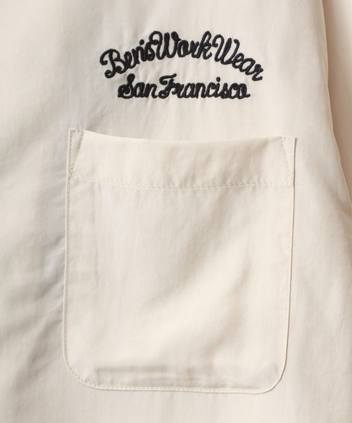 BEN DAVIS（ベンデイビス）の「BEN DAVIS/ベンデイビス FIFTIES LS SHIRT/オーバーサイズ ドレープ バックチェーン刺繍 オープンカラーシャツ/トロミシャツ（シャツ/ブラウス・メンズ・ブラック/アイボリー・M/L/XL）」の12枚目の写真