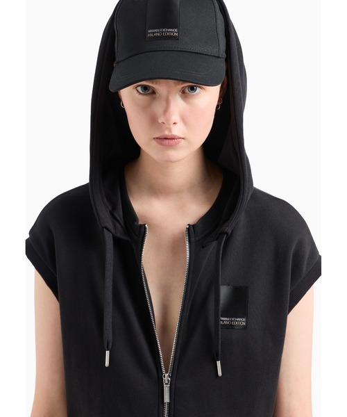ARMANI EXCHANGE　フーディージャンプスーツジョガーパンツ　ブラック ARMANI EXCHANGE（アルマーニエクスチェンジ）の「【A|X