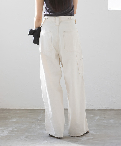 SERGE de bleu（サージ）の「【SERGE de bleu】PAINTER PANTS（デニムパンツ・レディース・ホワイト・36/38）」の6枚目の写真