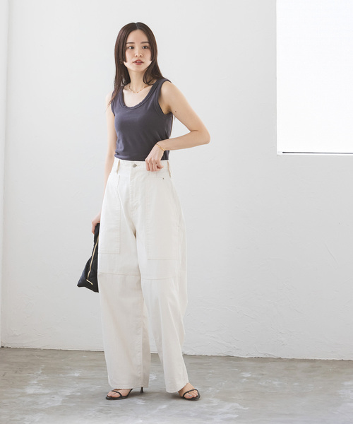 SERGE de bleu（サージ）の「【SERGE de bleu】PAINTER PANTS（デニムパンツ・レディース・ホワイト・36/38）」の5枚目の写真