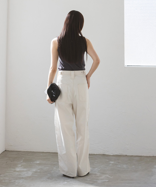 SERGE de bleu（サージ）の「【SERGE de bleu】PAINTER PANTS（デニムパンツ・レディース・ホワイト・36/38）」の3枚目の写真