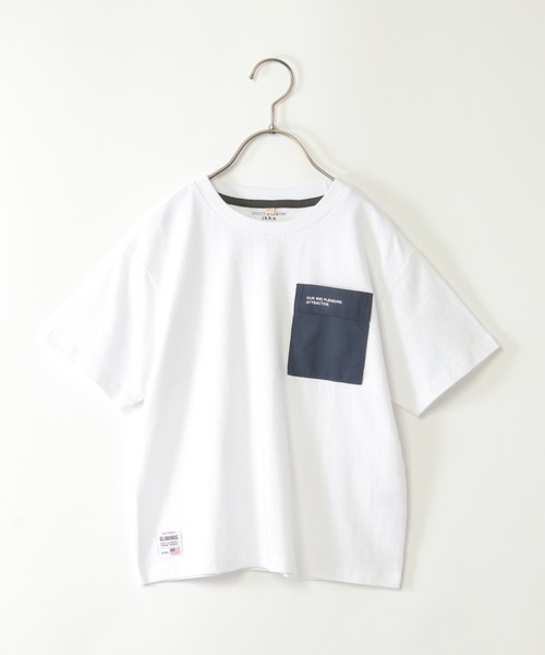 ikka（イッカ）の「異素材ポケット付きTシャツ（120~160cm）（Tシャツ/カットソー・キッズ・ブラック/オフホワイト・150/140/130/120/160）」の3枚目の写真