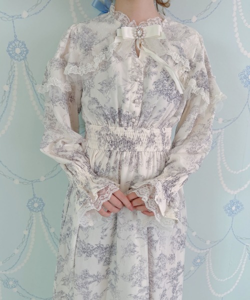 ROJITA 花柄ワンピース ROJITA ワンピース 花柄ロング半袖ワンピース : ZOZOTOWN Yahoo