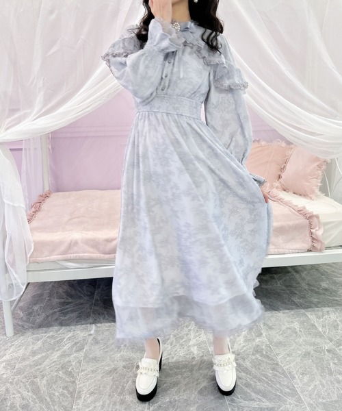 蓮の花　ロングワンピース 期間限定❗️ ボウタイシアーロングワンピース – BUNNY APARTMENT
