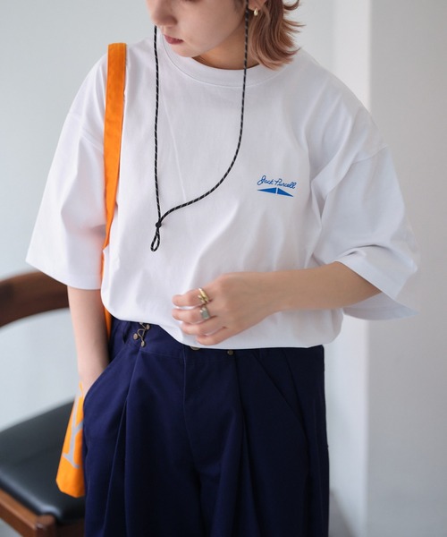 CIAOPANIC TYPY（チャオパニックティピー）の「【ジャックパーセル別注】ワンポイントロゴTee/接触冷感（Tシャツ/カットソー・メンズ・グレー/ホワイト/ブラック・MEDIUM/LARGE）」の4枚目の写真