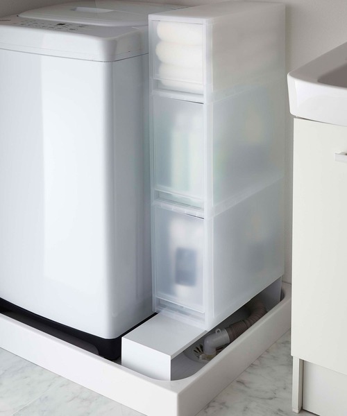 tower（タワー）の「tower(タワー) 伸縮洗濯機排水口上ラック（ランドリーグッズ・レディース・ブラック/ホワイト・F）」の8枚目の写真