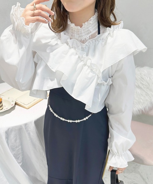 apres jour(アプレジュール)の「パールベルト付きキャミワンピース【ZOZOTOWN限定アイテム】(ワンピース・レディース・ブラック/ネイビー/ピンクベージュ・フリー/X-LARGE)」の14枚目の写真
