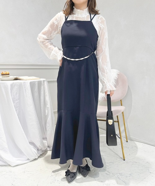 apres jour(アプレジュール)の「パールベルト付きキャミワンピース【ZOZOTOWN限定アイテム】(ワンピース・レディース・ブラック/ネイビー/ピンクベージュ・フリー/X-LARGE)」の18枚目の写真