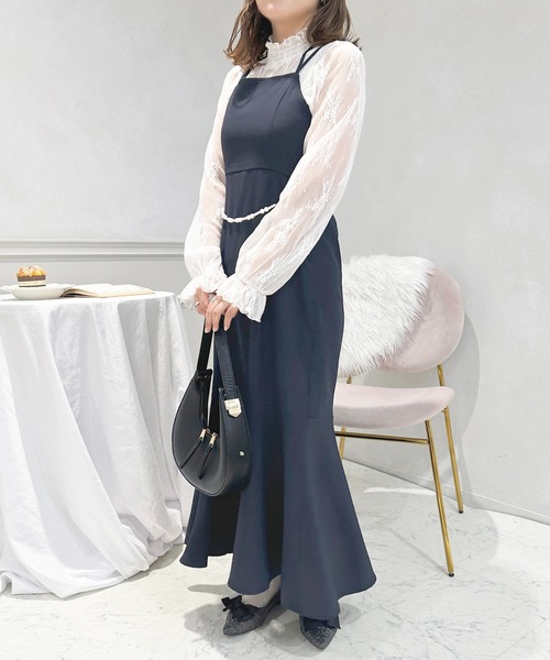 セール】パールベルト付きキャミワンピース【ZOZOTOWN限定アイテム