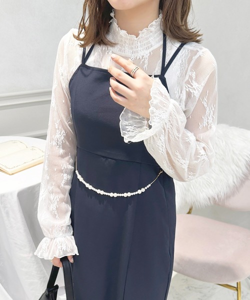 apres jour(アプレジュール)の「パールベルト付きキャミワンピース【ZOZOTOWN限定アイテム】(ワンピース・レディース・ブラック/ネイビー/ピンクベージュ・フリー/X-LARGE)」の21枚目の写真