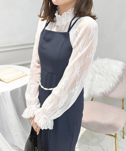 apres jour(アプレジュール)の「パールベルト付きキャミワンピース【ZOZOTOWN限定アイテム】(ワンピース・レディース・ブラック/ネイビー/ピンクベージュ・フリー/X-LARGE)」の22枚目の写真