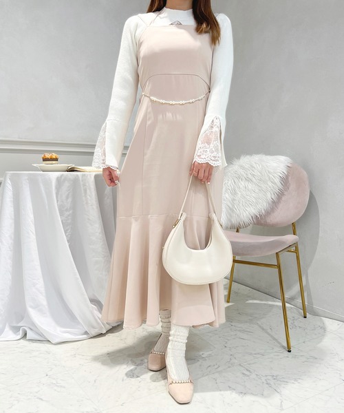 セール】パールベルト付きキャミワンピース【ZOZOTOWN限定アイテム