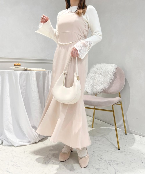 セール】パールベルト付きキャミワンピース【ZOZOTOWN限定アイテム