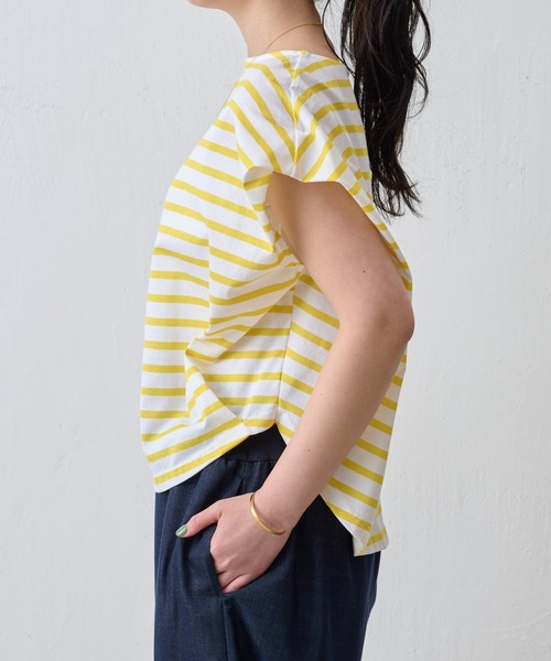 BEARDSLEY（ビアズリー）の「ボーダーマルTee（Tシャツ/カットソー・レディース・ブラック/イエロー・FREE）」の19枚目の写真