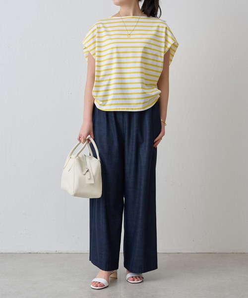 BEARDSLEY（ビアズリー）の「ボーダーマルTee（Tシャツ/カットソー・レディース・ブラック/イエロー・FREE）」の14枚目の写真