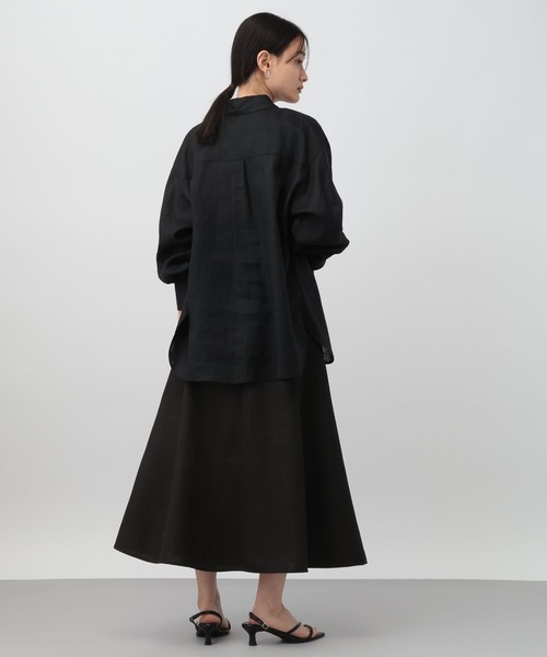 A part by（アパートバイ）の「フレンチリネンシャツ（シャツ/ブラウス・レディース・ライトベージュ/グレー系その他4/イエロー/ブラック・FREE）」の16枚目の写真