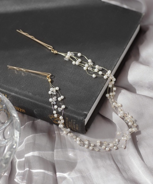 ANEMONE（アネモネ）の「ミニパールバインヘッドドレス（カチューシャ・レディース・ホワイト・FREE）」の5枚目の写真
