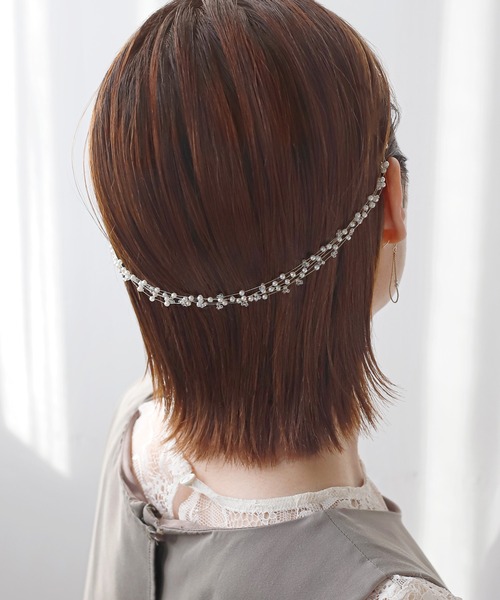 ANEMONE（アネモネ）の「ミニパールバインヘッドドレス（カチューシャ・レディース・ホワイト・FREE）」の6枚目の写真