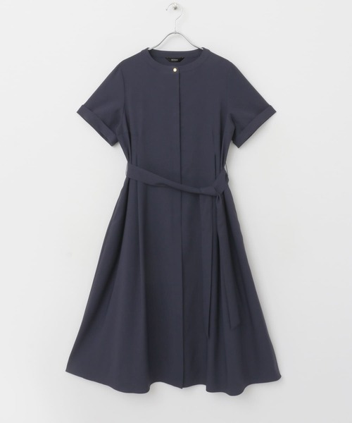 URBAN RESEARCH ROSSO WOMEN（アーバンリサーチ　ロッソ）の「Aラインショートスリーブワンピース（ワンピース・レディース・グレー系その他/ライトカーキ/ネイビー・FREE）」の19枚目の写真