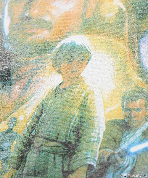 FREAK'S STORE（フリークスストア）の「FREAK’S STORE/フリークスストア STARWARS/スターウォーズ(POSTER) フロスト加工ショートスリーブTシャツ/半袖/リラックスフィット（Tシャツ/カットソー・メンズ・ブラック/ホワイト・MEDIUM/LARGE）」の6枚目の写真