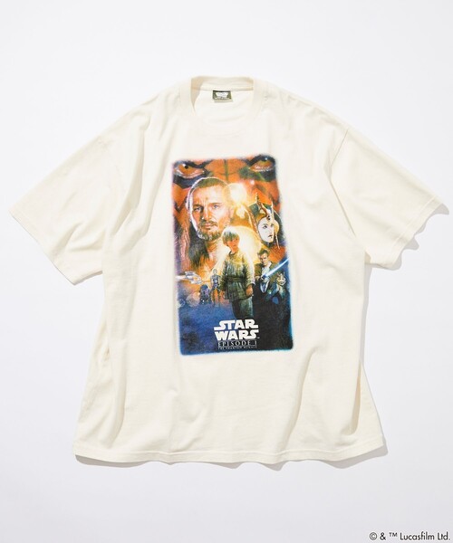 FREAK'S STORE（フリークスストア）の「FREAK’S STORE/フリークスストア STARWARS/スターウォーズ(POSTER) フロスト加工ショートスリーブTシャツ/半袖/リラックスフィット（Tシャツ/カットソー・メンズ・ブラック/ホワイト・MEDIUM/LARGE）」の8枚目の写真