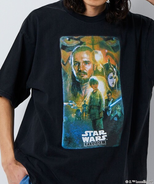 FREAK'S STORE（フリークスストア）の「FREAK’S STORE/フリークスストア STARWARS/スターウォーズ(POSTER) フロスト加工ショートスリーブTシャツ/半袖/リラックスフィット（Tシャツ/カットソー・メンズ・ブラック/ホワイト・MEDIUM/LARGE）」の13枚目の写真