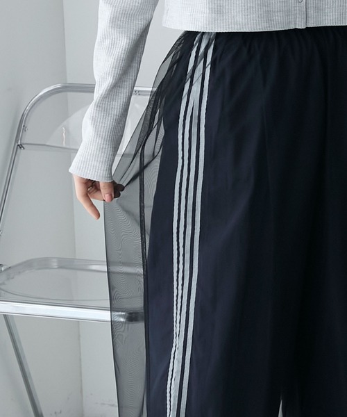 seytoサイズ3 / チュールレイヤードシアーワイドパンツ seyto（セイト）の「Tulle layered sheer wide pants / チュール
