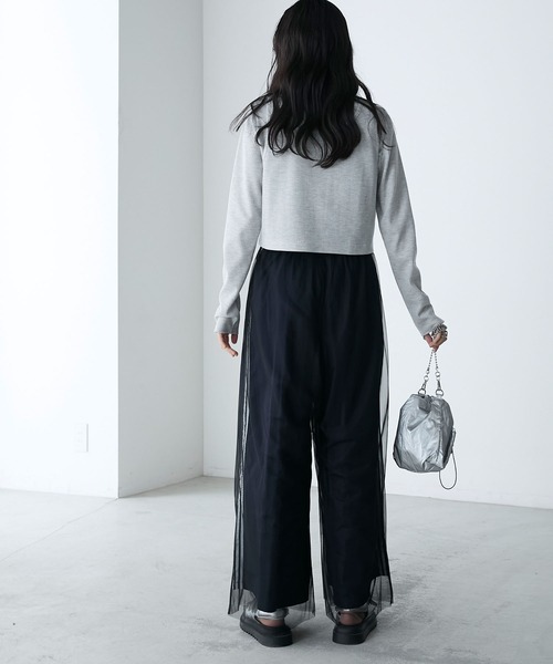 『THE YOn レイヤードチュールパンツ』 THE YOn（ザヨン）の「フリルチュールレイヤードイージーパンツ