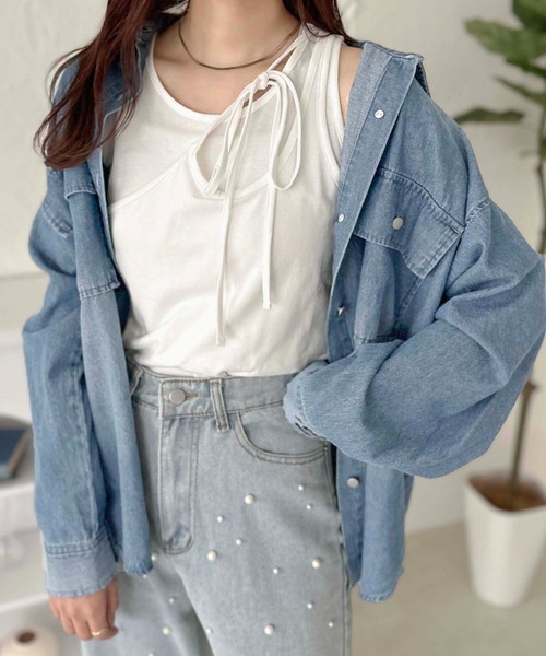 apres jour clair（アプレジュールクレア）の「【apres jour clair】マルチWAYデザインタンクトップ【ZOZOTOWN限定アイテム】（タンクトップ・レディース・ブラック/オフホワイト・フリー/X-LARGE）」の5枚目の写真