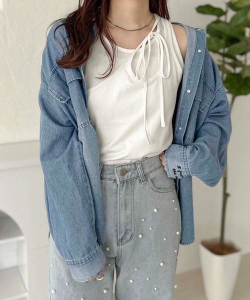 apres jour clair（アプレジュールクレア）の「【apres jour clair】マルチWAYデザインタンクトップ【ZOZOTOWN限定アイテム】（タンクトップ・レディース・ブラック/オフホワイト・フリー/X-LARGE）」の4枚目の写真