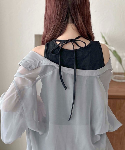 apres jour clair（アプレジュールクレア）の「【apres jour clair】マルチWAYデザインタンクトップ【ZOZOTOWN限定アイテム】（タンクトップ・レディース・ブラック/オフホワイト・フリー/X-LARGE）」の12枚目の写真