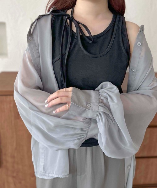 apres jour clair（アプレジュールクレア）の「【apres jour clair】マルチWAYデザインタンクトップ【ZOZOTOWN限定アイテム】（タンクトップ・レディース・ブラック/オフホワイト・フリー/X-LARGE）」の11枚目の写真