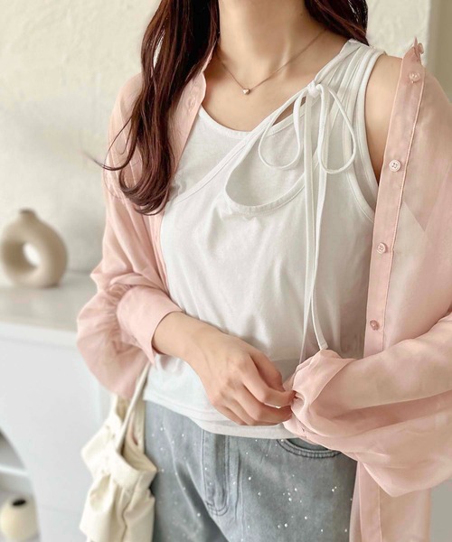 apres jour clair（アプレジュールクレア）の「【apres jour clair】マルチWAYデザインタンクトップ【ZOZOTOWN限定アイテム】（タンクトップ・レディース・ブラック/オフホワイト・フリー/X-LARGE）」の14枚目の写真