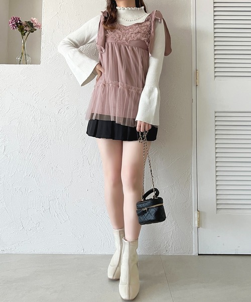 apres jour(アプレジュール)の「フリルチュールキャミチュニック【ZOZOTOWN限定アイテム】(チュニック・レディース・ピンク/アイボリー/ブラック/チャコールグレー・X-LARGE/フリー)」の21枚目の写真