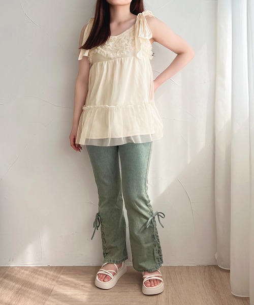 POPPY チュールキャミチュニック Wave tulle cami tunic