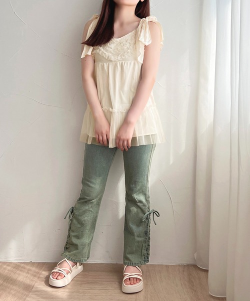 apres jour(アプレジュール)の「フリルチュールキャミチュニック【ZOZOTOWN限定アイテム】(チュニック・レディース・ピンク/アイボリー/ブラック/チャコールグレー・X-LARGE/フリー)」の8枚目の写真