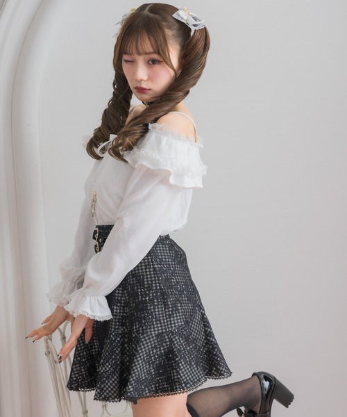 ROJITA(ロジータ)の「マーメイドミニスカート(スカート・レディース・チェック/ブラック・FREE)」の10枚目の写真